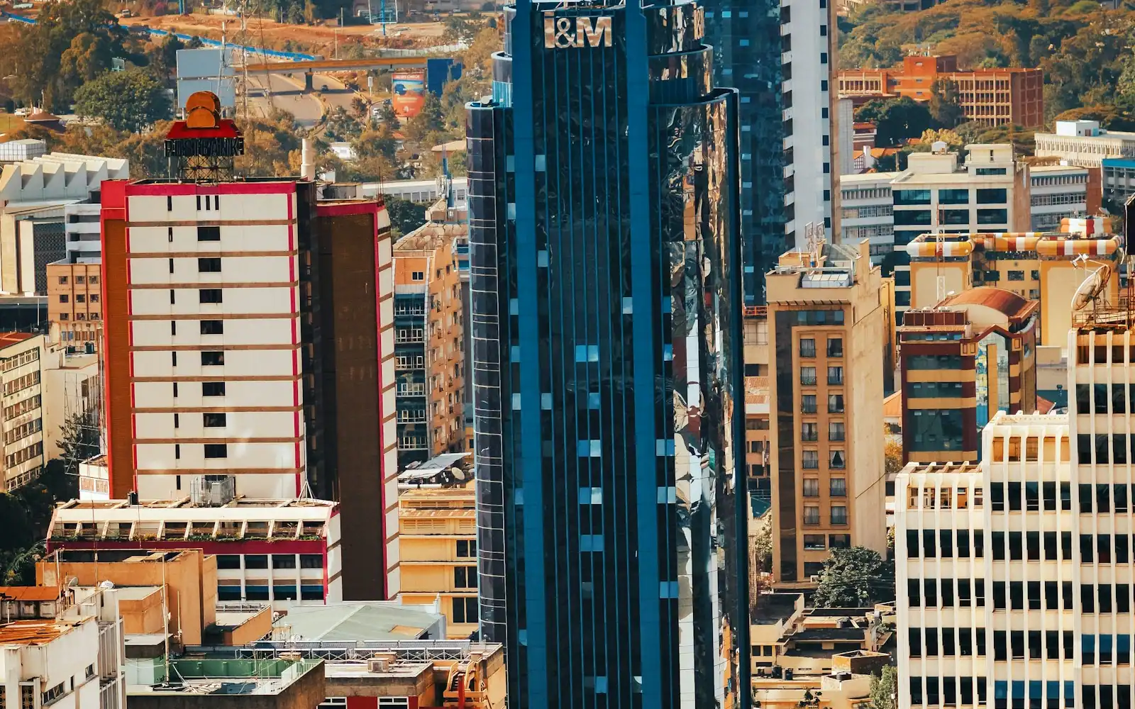 High-rise office towers in Nairobi central business district